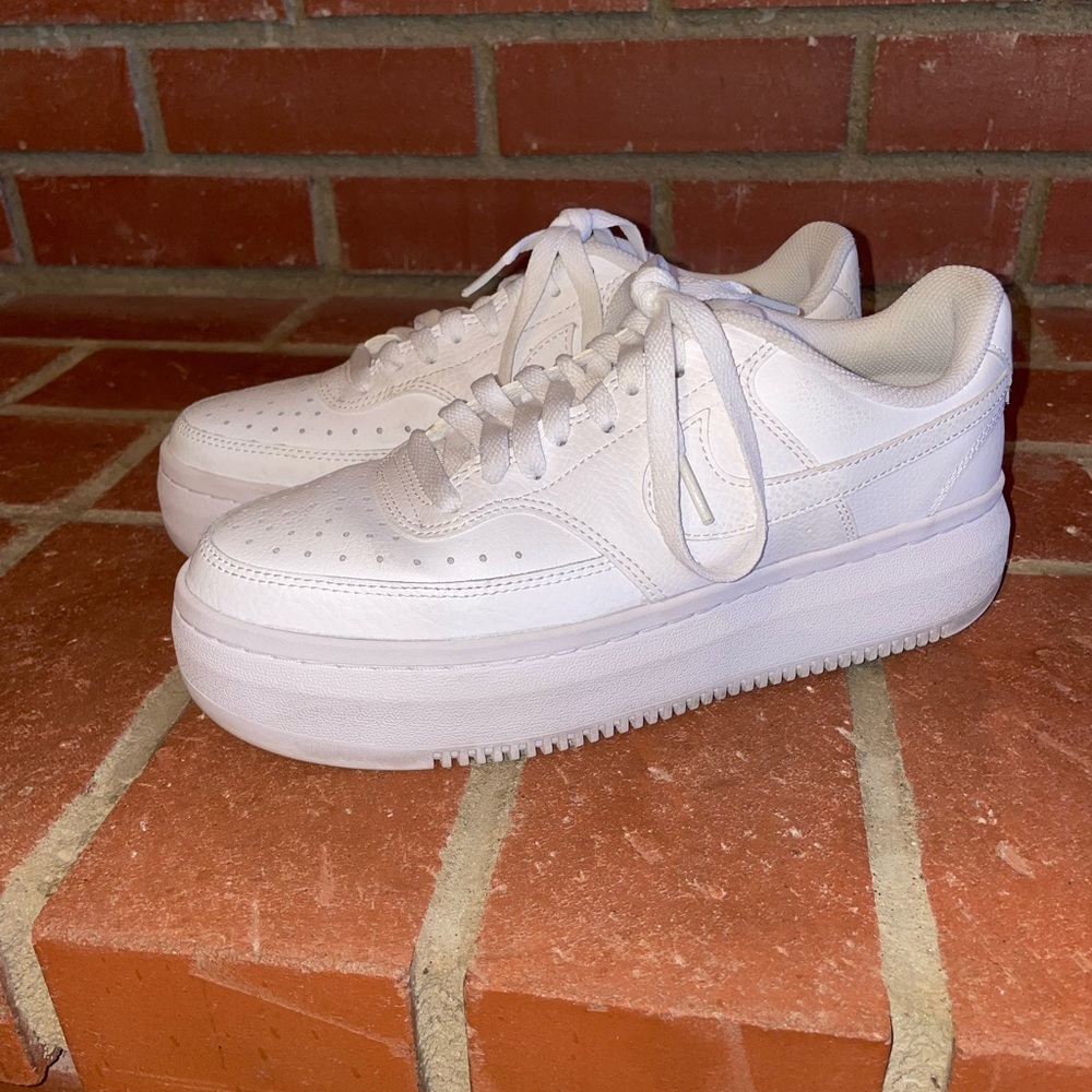 Nike Women's All-White Platform Sneakers